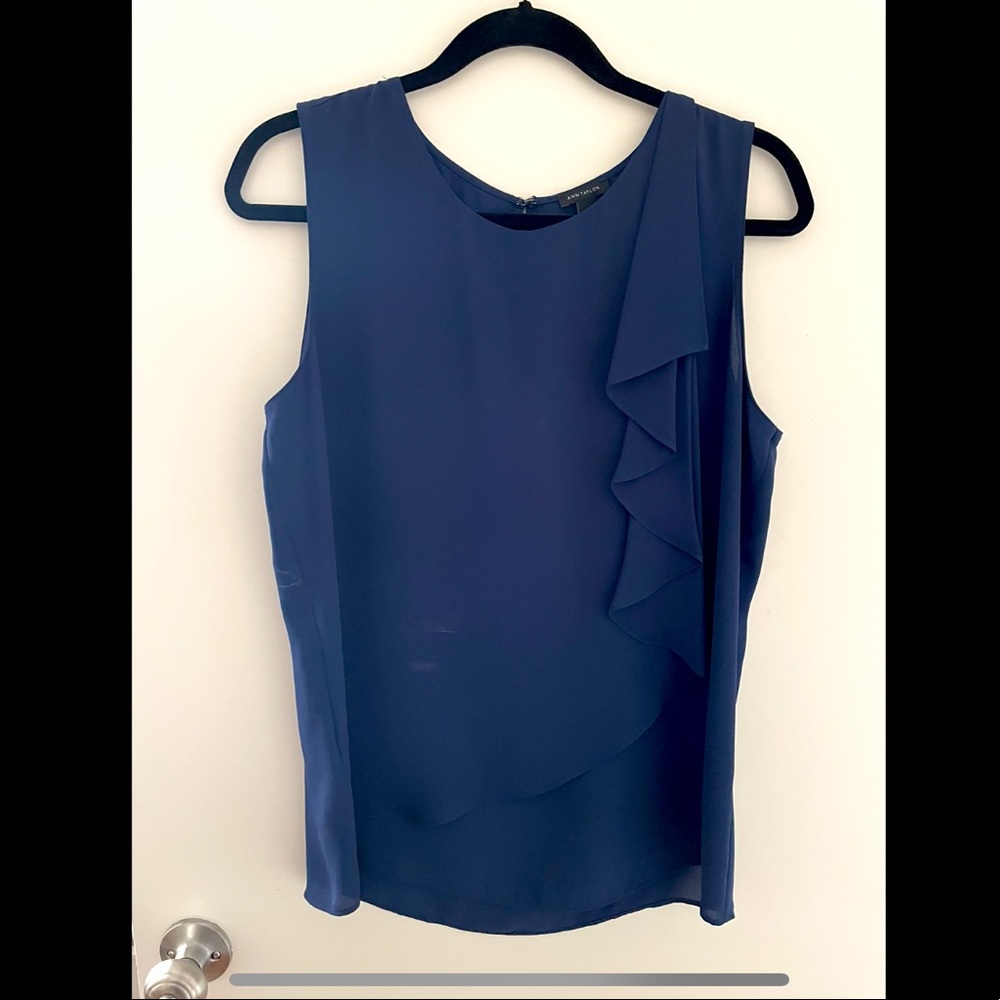 Ann Taylor Ruffle Tank Blouse